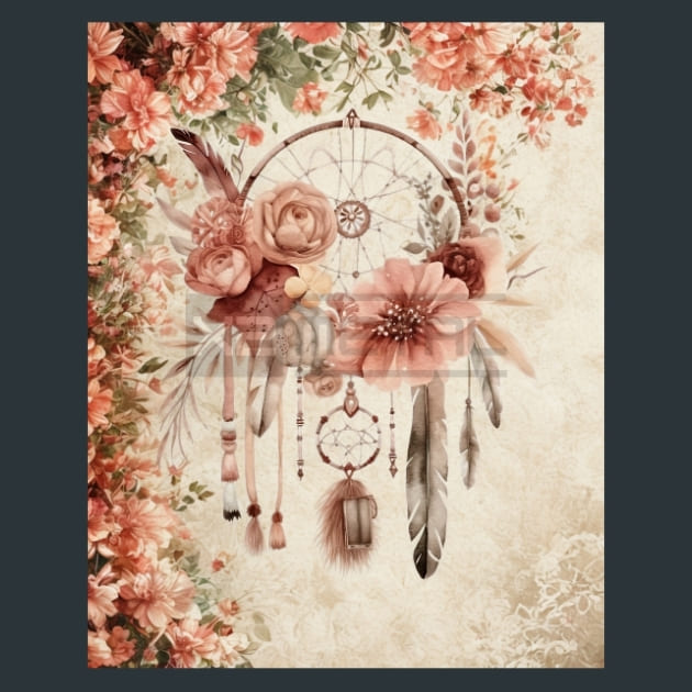 Boho Western 4 Metal Wall Art and Desktop Mouse Pad by X2Metal