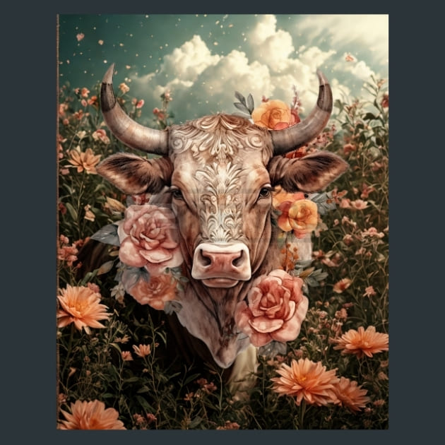 Boho Western 28 Metal Wall Art and Desktop Mouse Pad by X2Metal