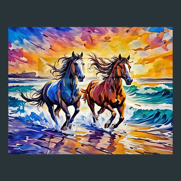 Bold Horses Metal Wall Art and Desktop Mouse Pad by X2Metal