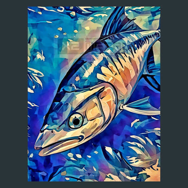Bonito Tranquil Fish – Metal Print &amp; Mouse Pad | ChromaLuxe | Made in Iowa USA