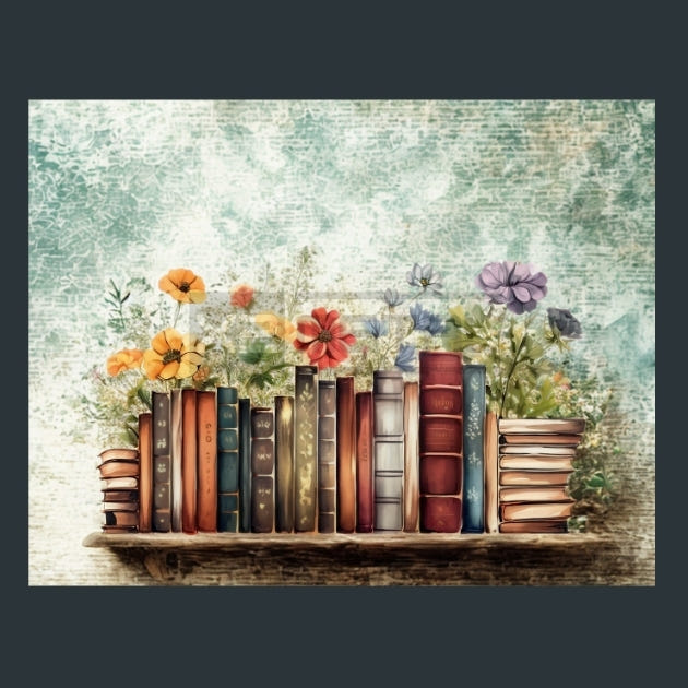 Book Border 39 Metal Wall Art and Desktop Mouse Pad by X2Metal
