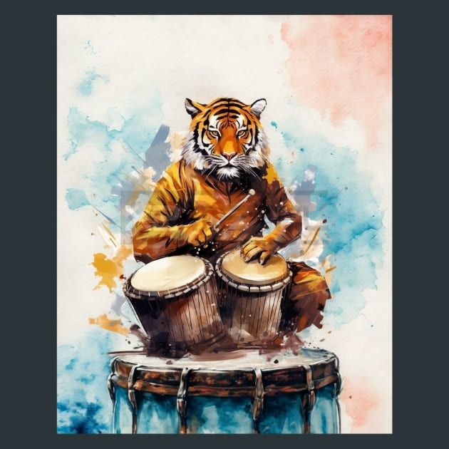 Born to Roam Tiger Metal Wall Art and Desktop Mouse Pad by X2Metal