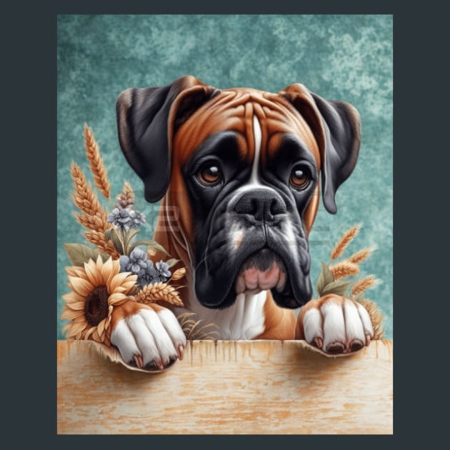 Boxer Metal Wall Art and Desktop Mouse Pad by X2Metal