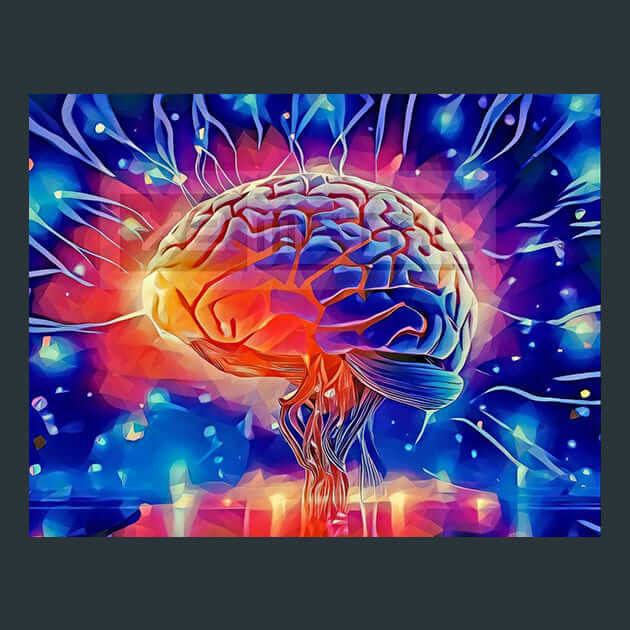 Brain Impulses Metal Wall Art and Desktop Mouse Pad by X2Metal