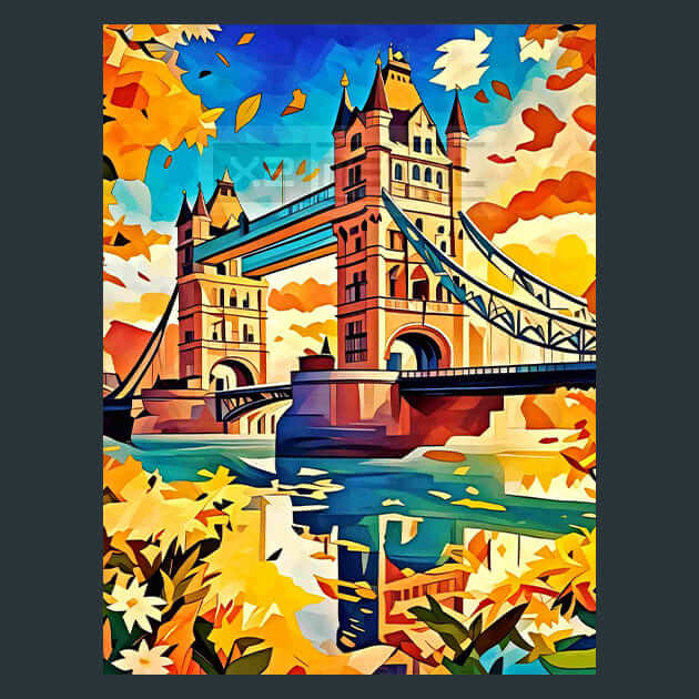 Bridge of London Metal Wall Art and Desktop Mouse Pad by X2Metal