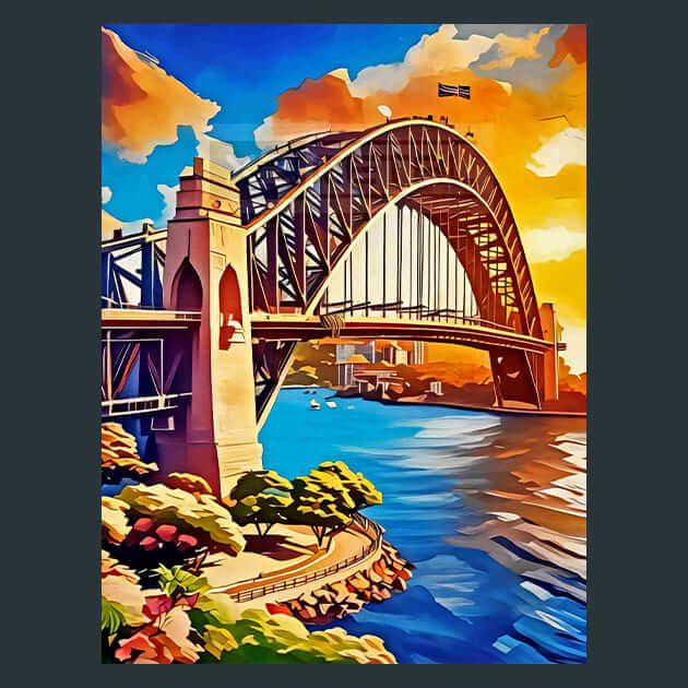Bridge of Sydney Metal Wall Art and Desktop Mouse Pad by X2Metal