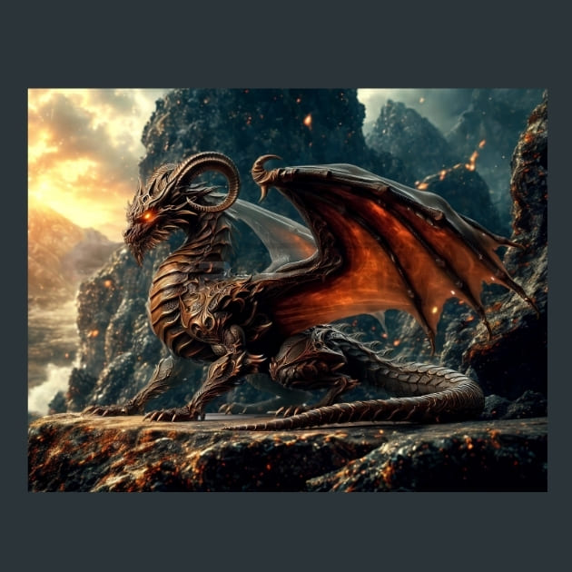 Bronze_Dragon_metal_prints_posters_mouse_pads