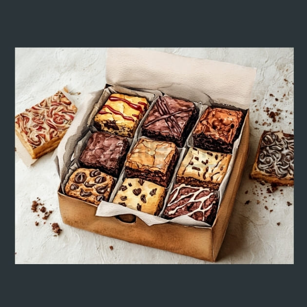 Brownie &amp; Chocolate 10 Metal Wall Art and Desktop Mouse Pad by X2Metal