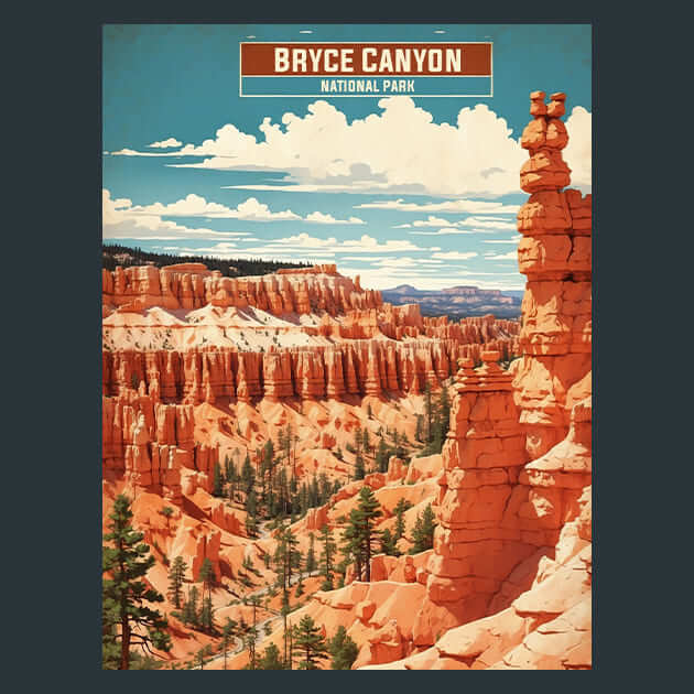 Bryce Canyon Metal Wall Art and Desktop Mouse Pad by X2Metal