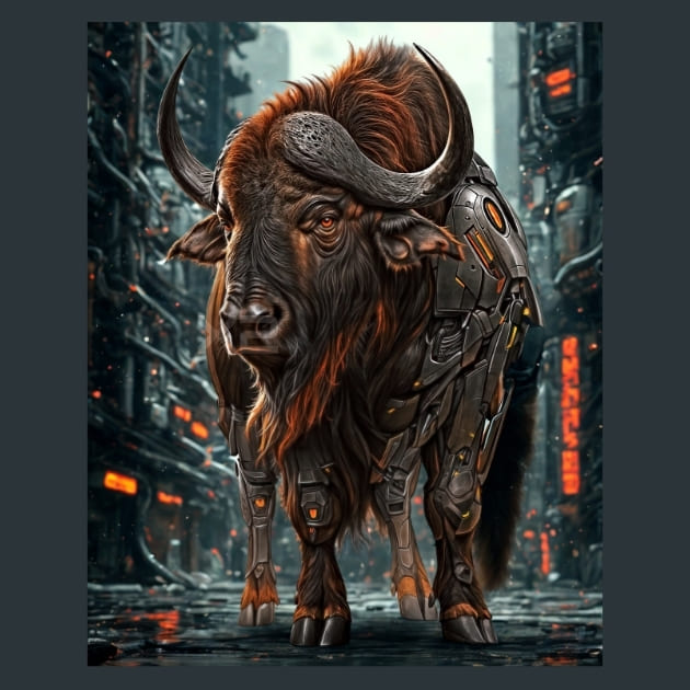 Buffalo_Mechanimals_metal_prints_posters_mouse_pads