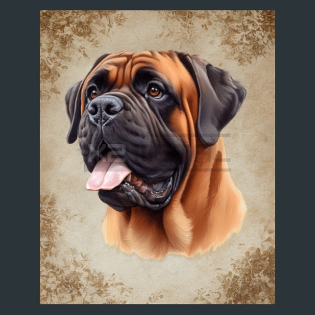 Bullmastiff Metal Wall Art and Desktop Mouse Pad by X2Metal