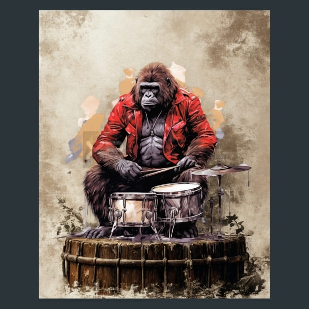 Burrow Spirit Gorilla Metal Wall Art and Desktop Mouse Pad by X2Metal
