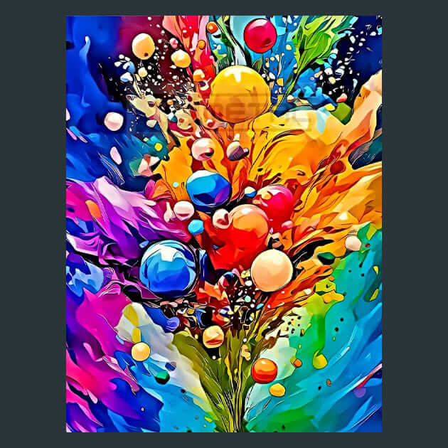 Bursting Bubbles Metal Wall Art and Desktop Mouse Pad by X2Metal
