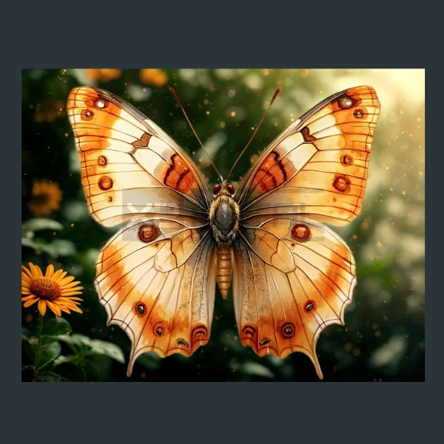 Butterfly Wings 1 Metal Wall Art and Desktop Mouse Pad by X2Metal