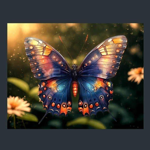 Butterfly Wings 12 Metal Wall Art and Desktop Mouse Pad by X2Metal