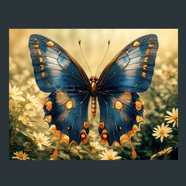Butterfly Wings 13 Metal Wall Art and Desktop Mouse Pad by X2Metal