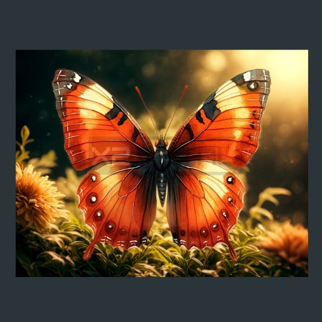 Butterfly Wings 17 Metal Wall Art and Desktop Mouse Pad by X2Metal