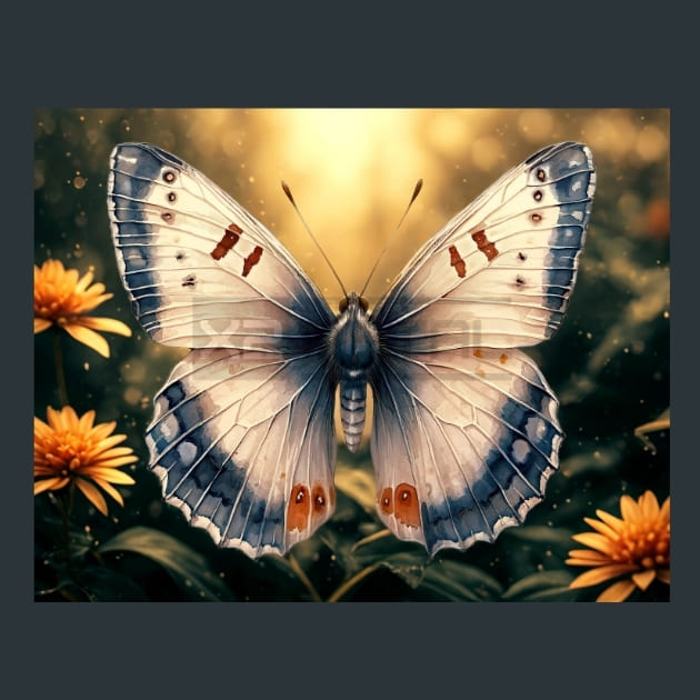 Butterfly Wings 18 Metal Wall Art and Desktop Mouse Pad by X2Metal