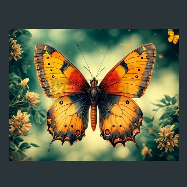 Butterfly Wings 20 Metal Wall Art and Desktop Mouse Pad by X2Metal