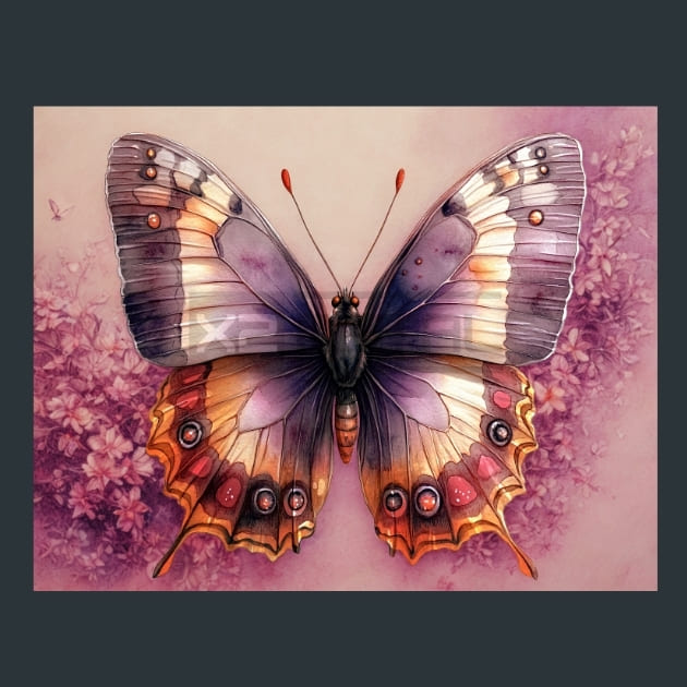 Butterfly Wings 23 Metal Wall Art and Desktop Mouse Pad by X2Metal