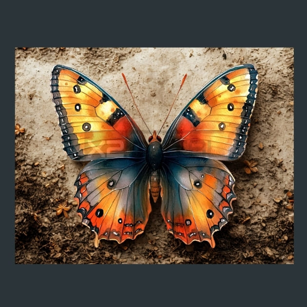 Butterfly Wings 26 Metal Wall Art and Desktop Mouse Pad by X2Metal