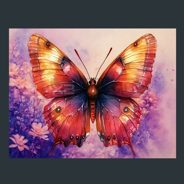 Butterfly Wings 6 Metal Wall Art and Desktop Mouse Pad by X2Metal