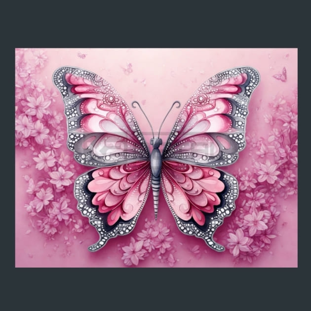 Butterfly 101 Metal Wall Art and Desktop Mouse Pad by X2Metal