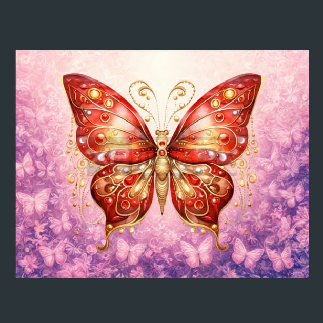 Butterfly 104 Metal Wall Art and Desktop Mouse Pad by X2Metal