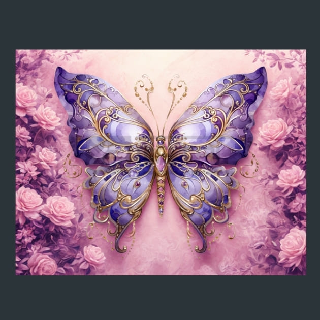 Butterfly 107 Metal Wall Art and Desktop Mouse Pad by X2Metal