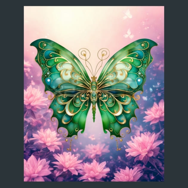Butterfly 10 Metal Wall Art and Desktop Mouse Pad by X2Metal