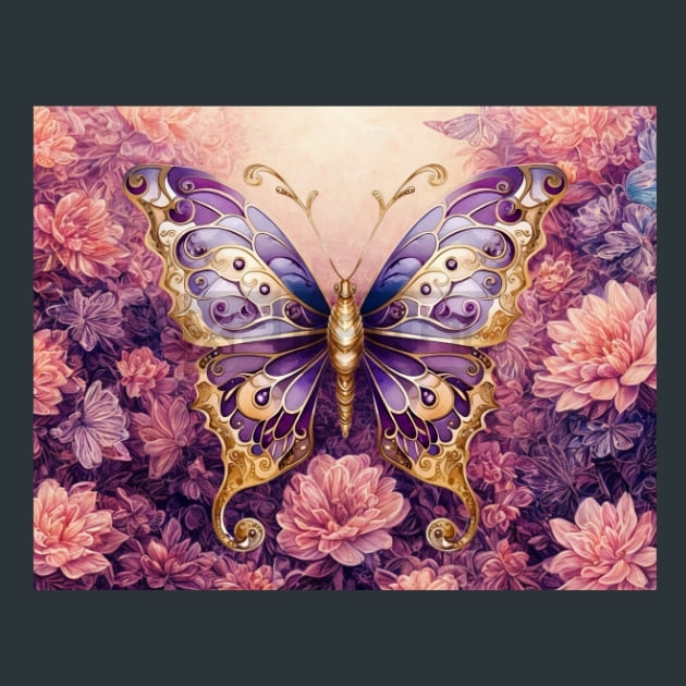Butterfly 110 Metal Wall Art and Desktop Mouse Pad by X2Metal