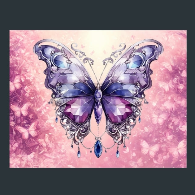 Butterfly 115 Metal Wall Art and Desktop Mouse Pad by X2Metal