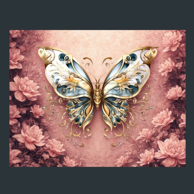 Butterfly 121 Metal Wall Art and Desktop Mouse Pad by X2Metal