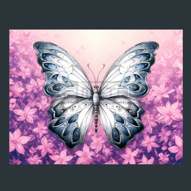 Butterfly 128 Metal Wall Art and Desktop Mouse Pad by X2Metal