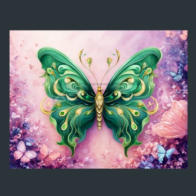 Butterfly 13 Metal Wall Art and Desktop Mouse Pad by X2Metal