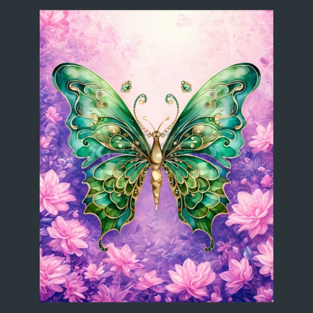 Butterfly 14 Metal Wall Art and Desktop Mouse Pad by X2Metal