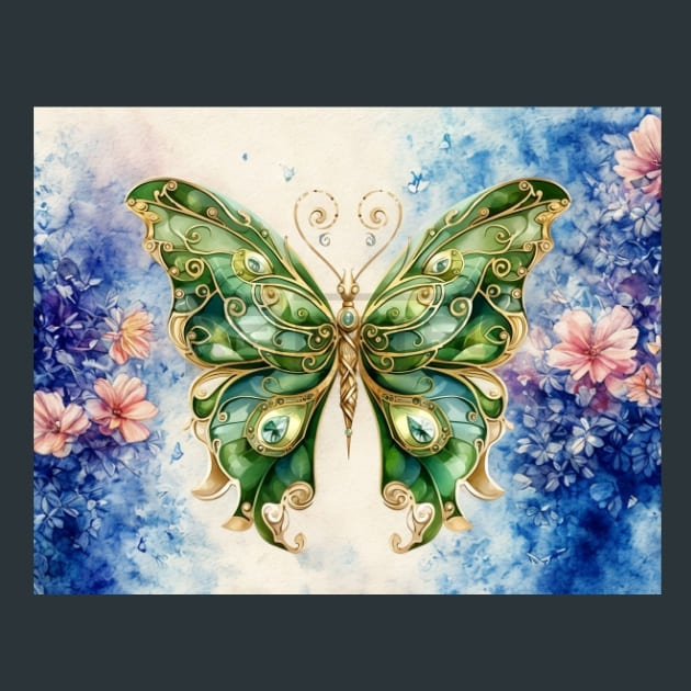 Butterfly 15 Metal Wall Art and Desktop Mouse Pad by X2Metal