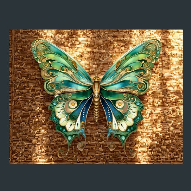 Butterfly 17 Metal Wall Art and Desktop Mouse Pad by X2Metal