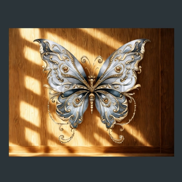 Butterfly 19 Metal Wall Art and Desktop Mouse Pad by X2Metal