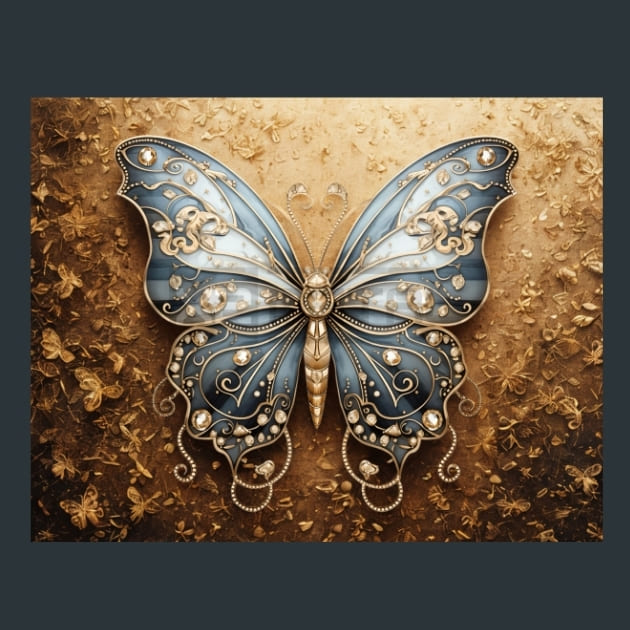Butterfly 23 Metal Wall Art and Desktop Mouse Pad by X2Metal