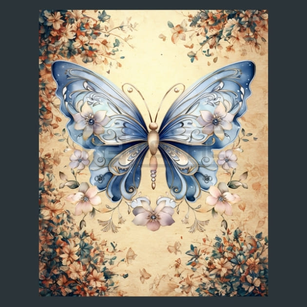 Butterfly 26 Metal Wall Art and Desktop Mouse Pad by X2Metal