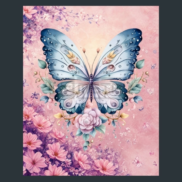 Butterfly 34 Metal Wall Art and Desktop Mouse Pad by X2Metal