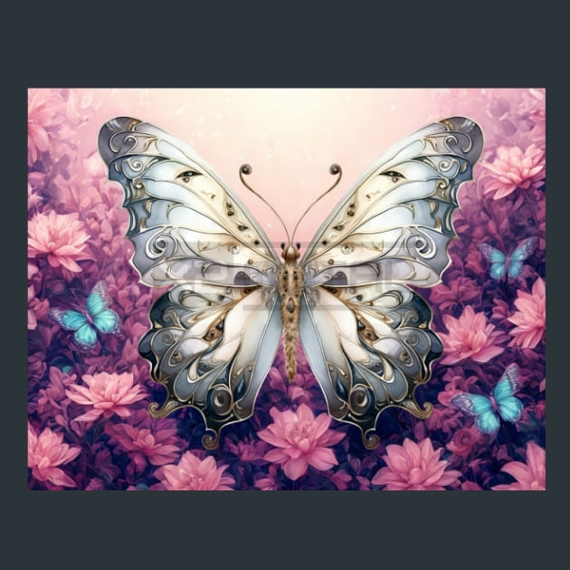 Butterfly 37 Metal Wall Art and Desktop Mouse Pad by X2Metal