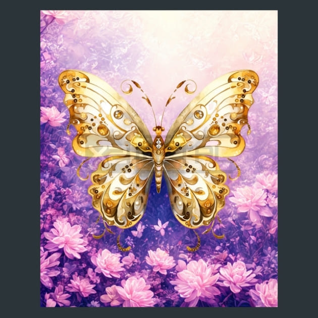 Butterfly 3 Metal Wall Art and Desktop Mouse Pad by X2Metal