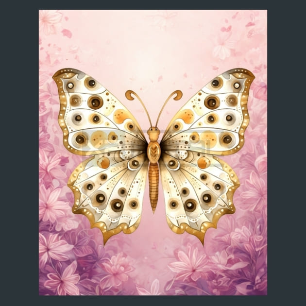 Butterfly 4 Metal Wall Art and Desktop Mouse Pad by X2Metal