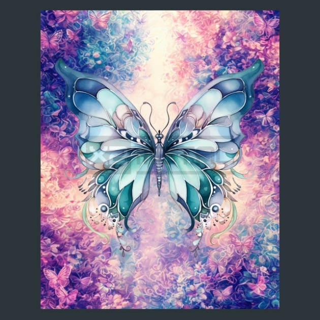 Butterfly 54 Metal Wall Art and Desktop Mouse Pad by X2Metal