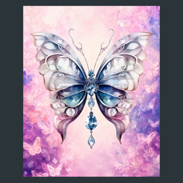 Butterfly 64 – Metal Print &amp; Mouse Pad | ChromaLuxe | Made in Iowa USA