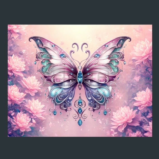 Butterfly 75 Metal Wall Art and Desktop Mouse Pad by X2Metal