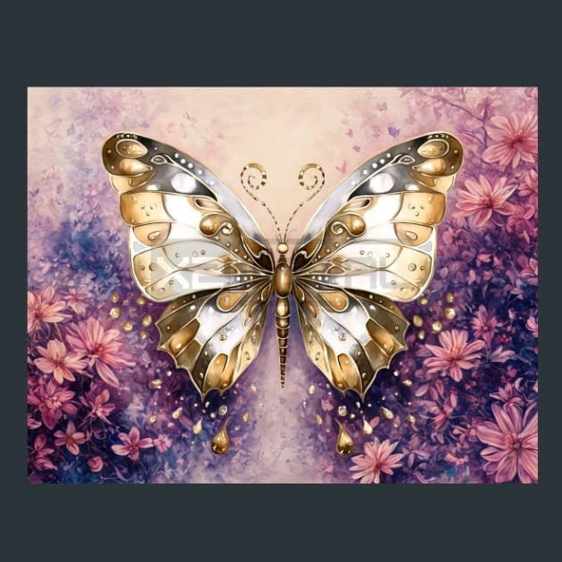Butterfly 7 Metal Wall Art and Desktop Mouse Pad by X2Metal