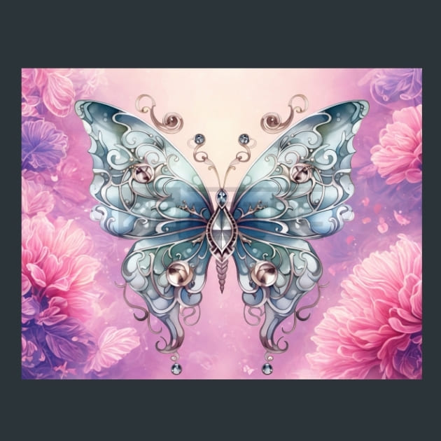 Butterfly 81 Metal Wall Art and Desktop Mouse Pad by X2Metal